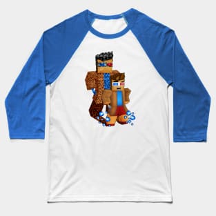 8bit boy with 10th doctor shadow Baseball T-Shirt